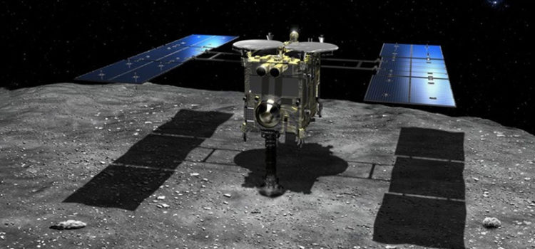 Japanese Space Probe collets samples from Asteroid