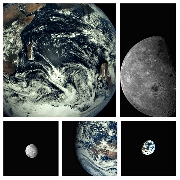 Stunning pictures of Moon / Earth