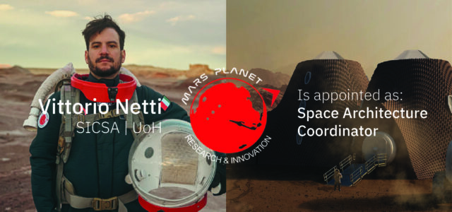 Vittorio Netti as our Coordinator of Space Architecture activities